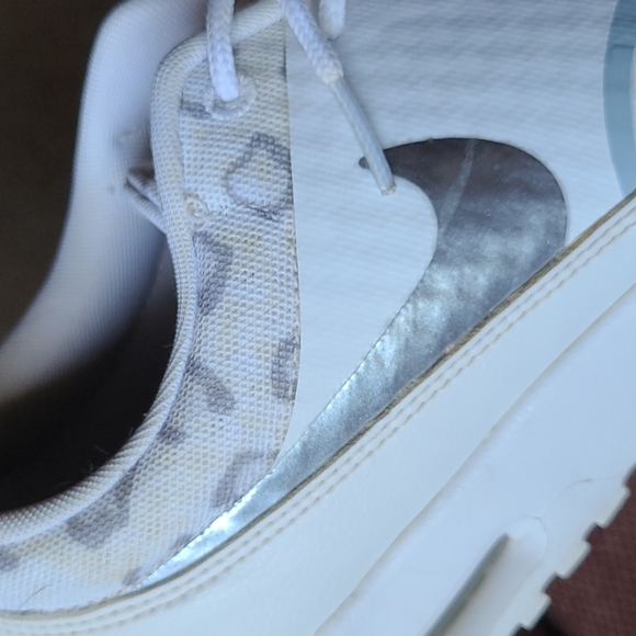Nike Air Max Theo White w/ Animal Print Women's Sz 10 - Picture 11 of 14